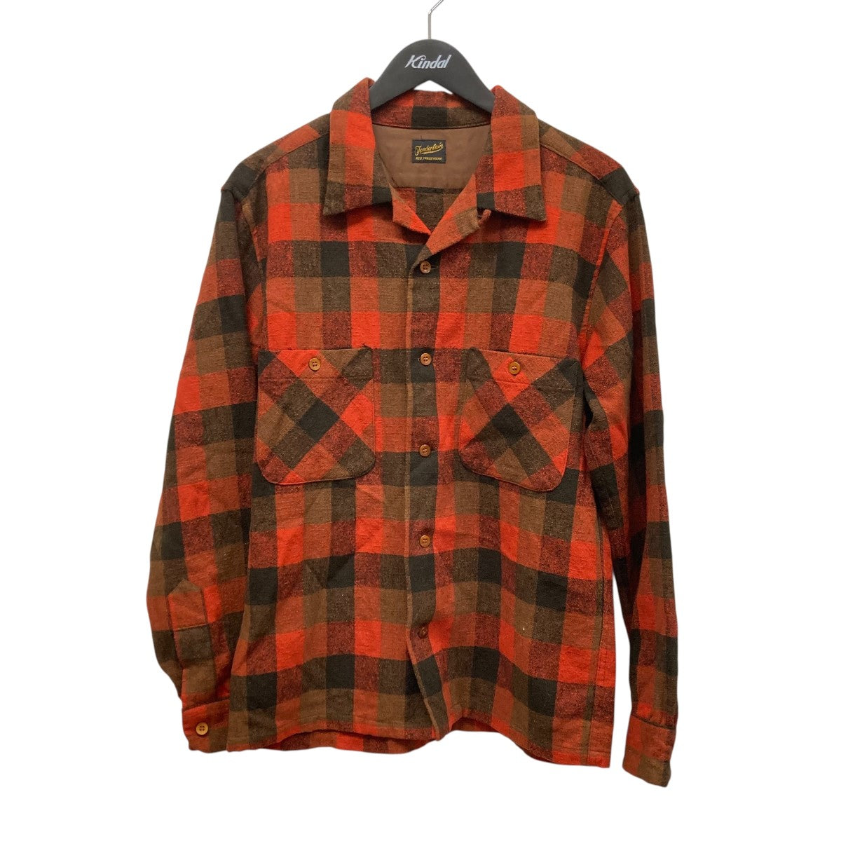 TENDERLOIN(テンダーロイン) T-PRINT FLANNEL CHECK SHTオープンカラー