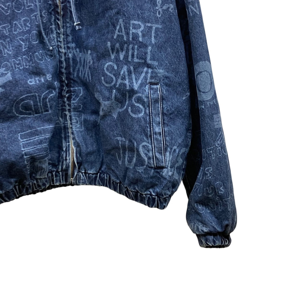Arte Antwerp Art Saves Jacket総柄デニムジップアップパーカー 古着・中古-5枚目のアイテム画像