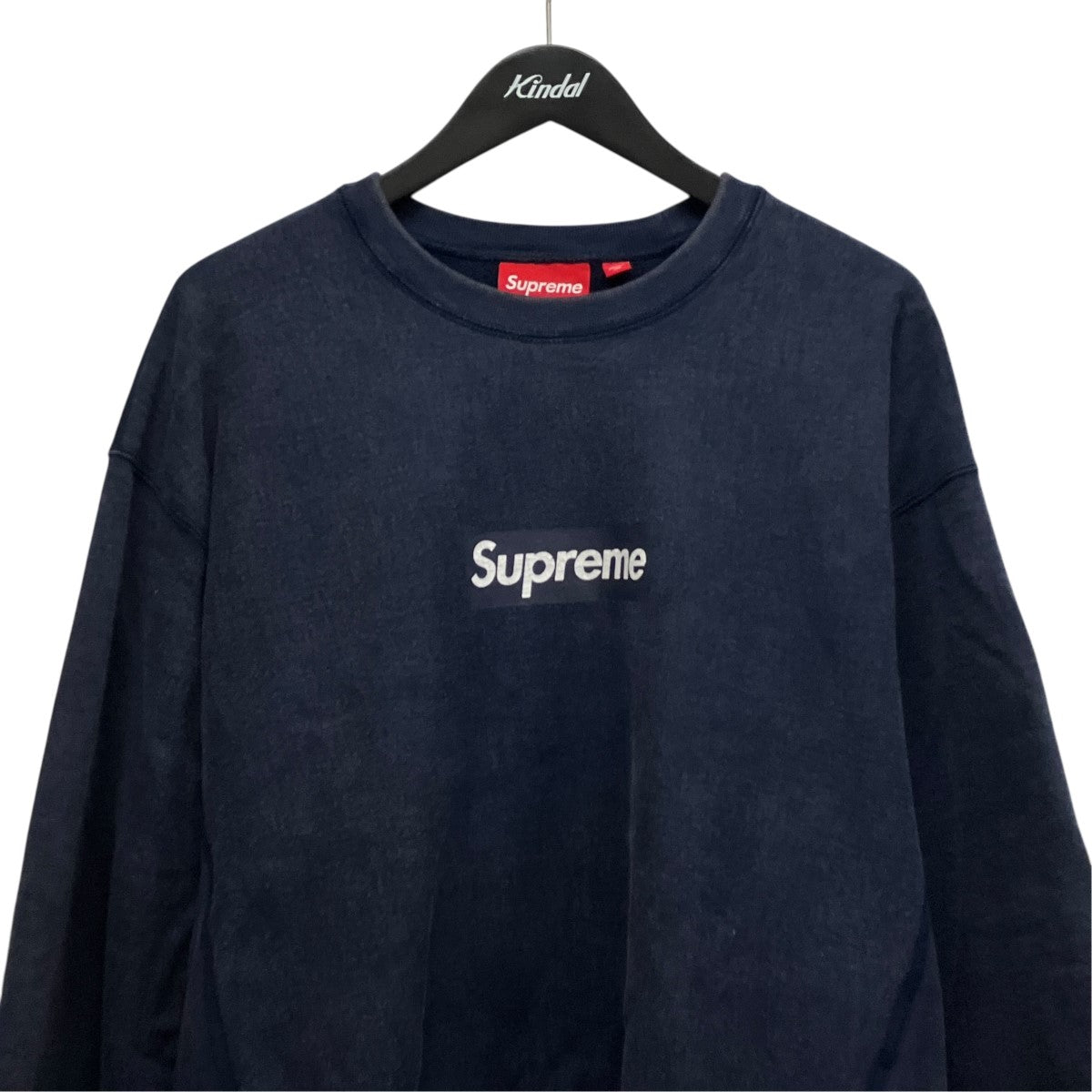 25SSWashed Box Logo Crewneckウォッシュ加工クルーネックプリントスウェット