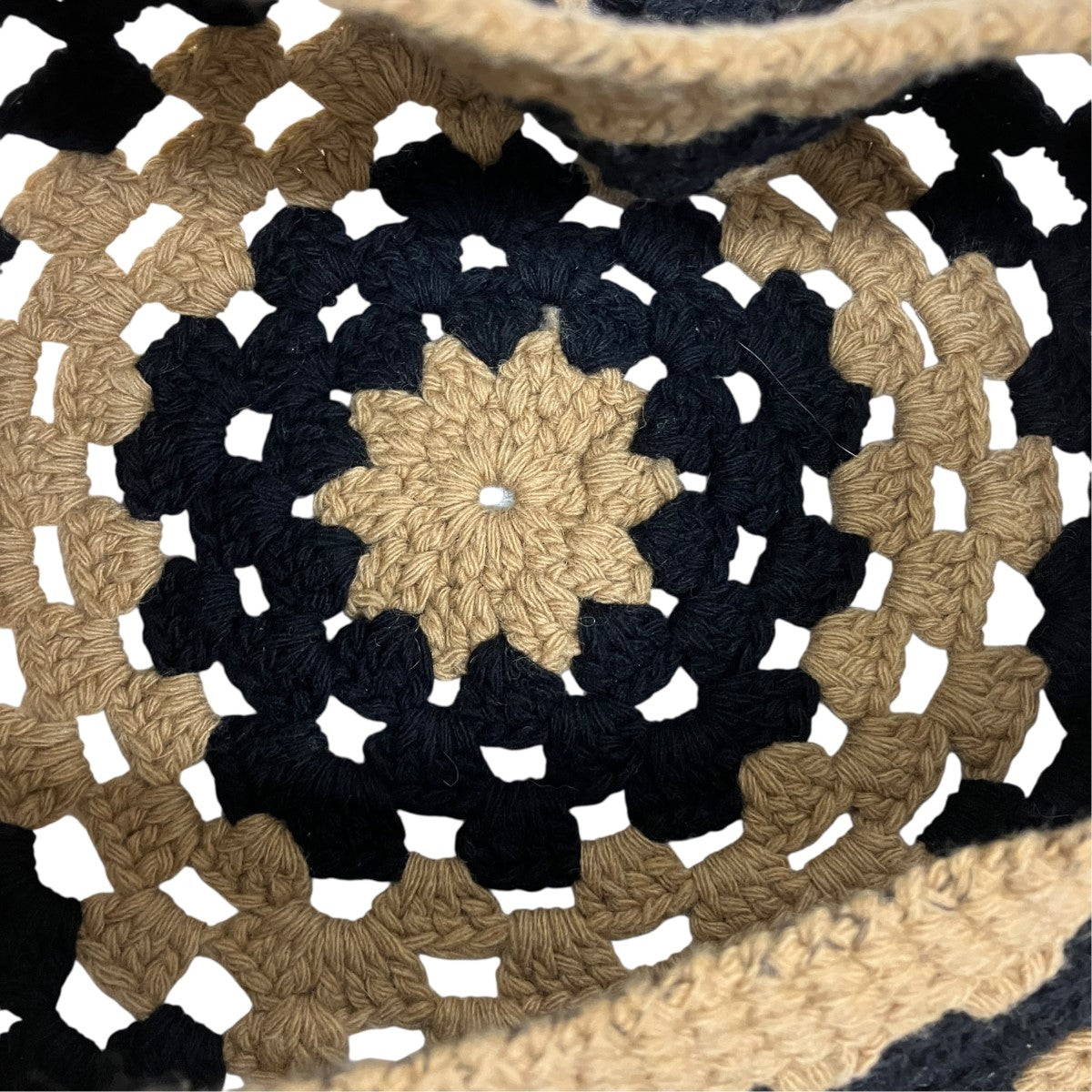 Ganni(ガニー) Lambswool Crochet Beretクロシェベレー帽 ブラウン