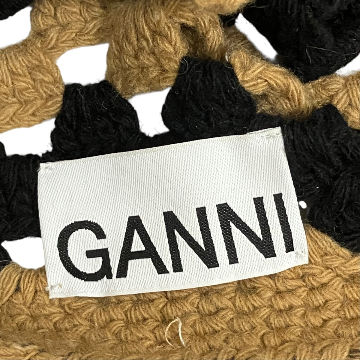 Ganni Lambswool Crochet Beretクロシェベレー帽 古着・中古-5枚目のアイテム画像
