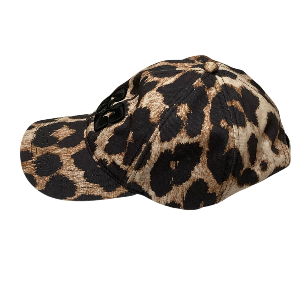 Ganni(ガニー) レオパード柄キャップ ブラウン サイズ 表記無し