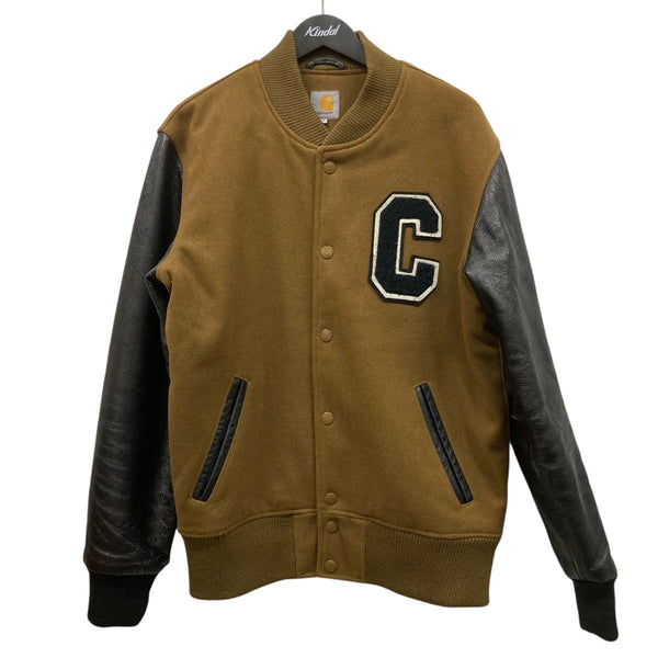 CarHartt(カーハート) レザースリーブスタジャン ブラウン×ブラック