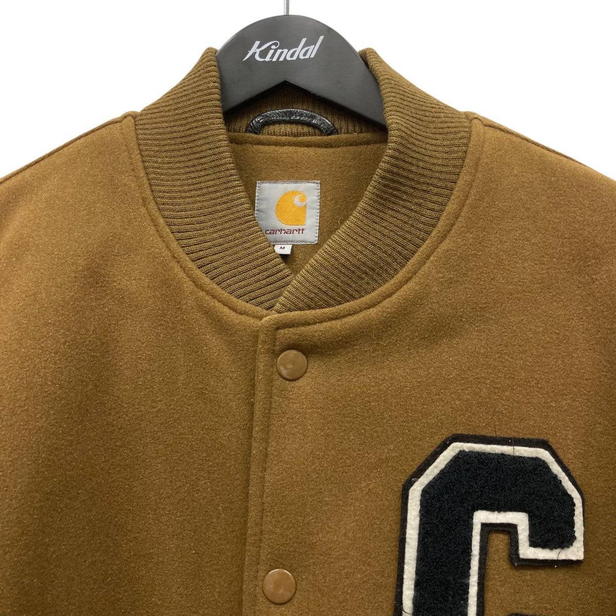 CarHartt(カーハート) レザースリーブスタジャン ブラウン×ブラック