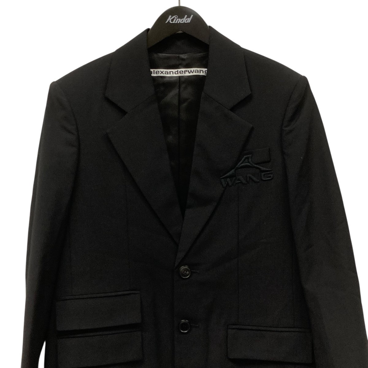 ★美品★アレキサンダーワン テーラードジャケット ダブル 黒 ウール ライクラ Alexander Wang（アレキサンダー・ワン）テーラードジャケット