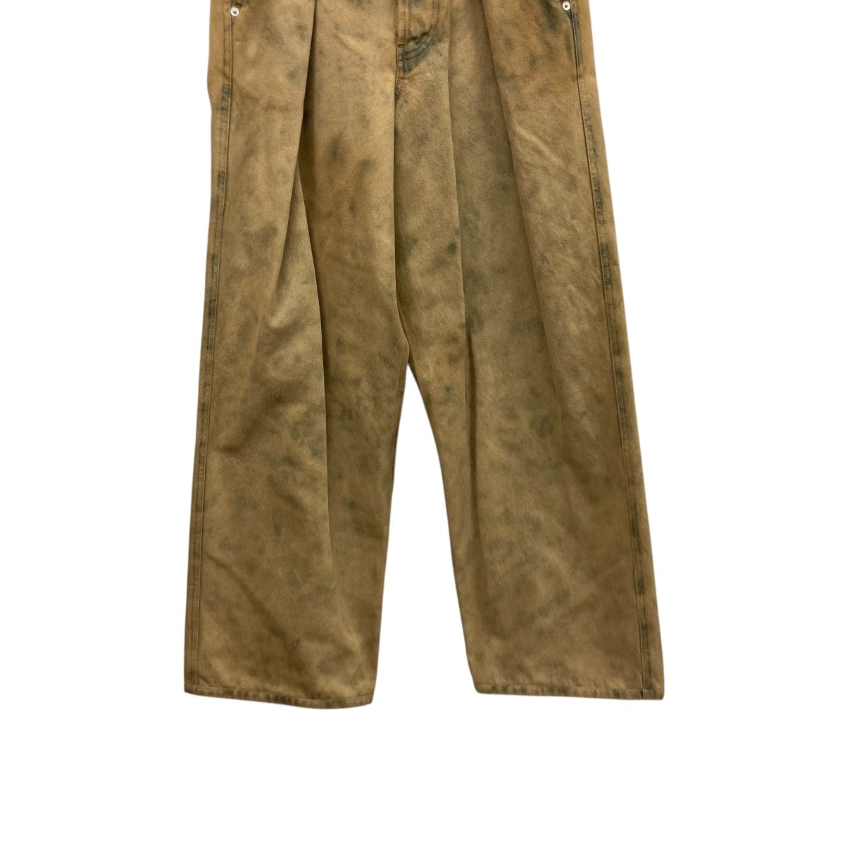 ウォッシュ加工オーバーダイデニムパンツ