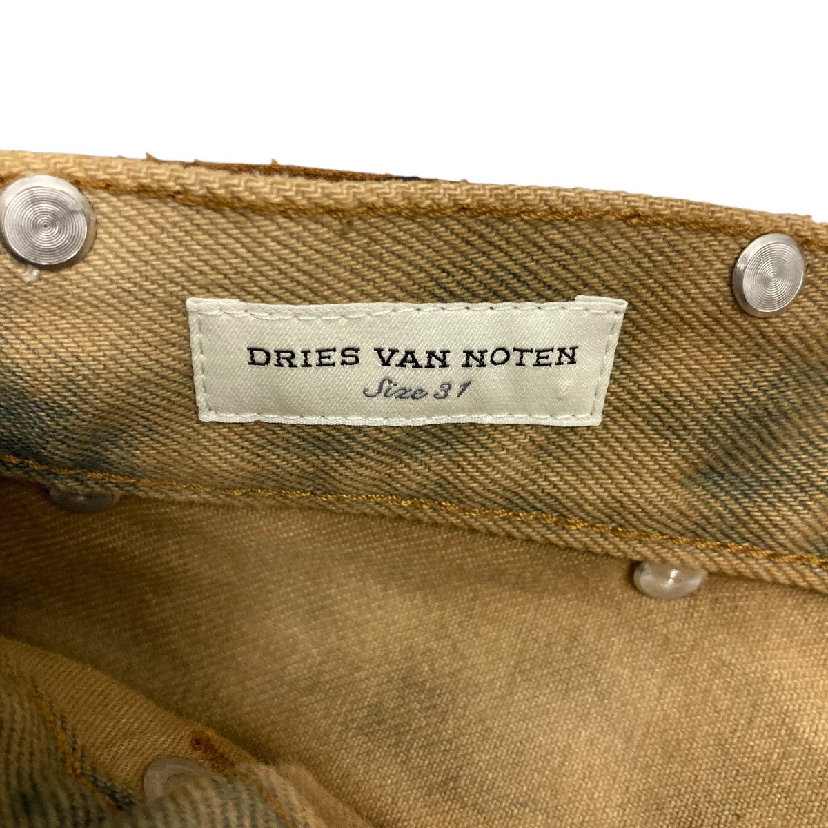 ウォッシュ加工オーバーダイデニムパンツ