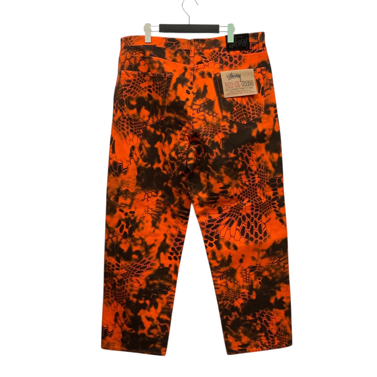 stussy(ステューシー) BIG OL JEANS総柄デニムパンツ オレンジ サイズ