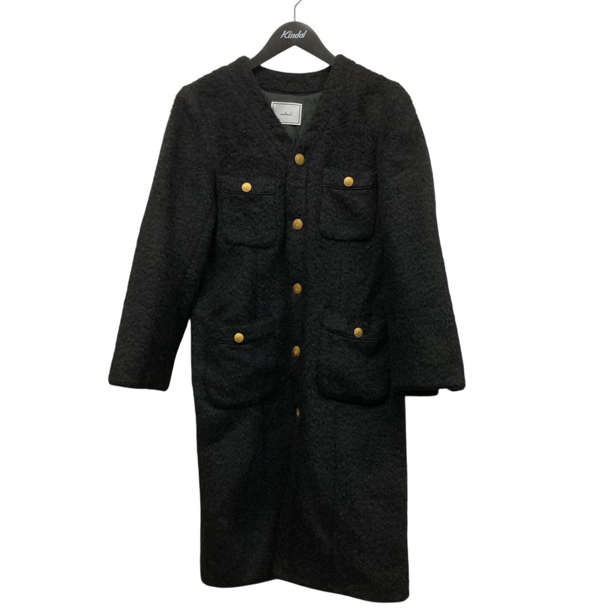 ノーカラーシャギーコートW22AW-03