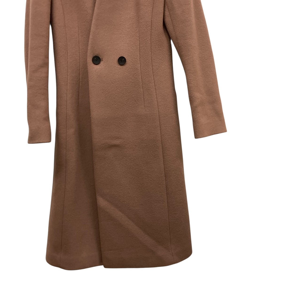 新品同様❗️EPOCA エポカ　ビッグカラーカシミヤ100%ロングコート定価40万 EPOCA(エポカ) ノーカラーコートM5B07-223-14 M5B07-223-14 ピンク