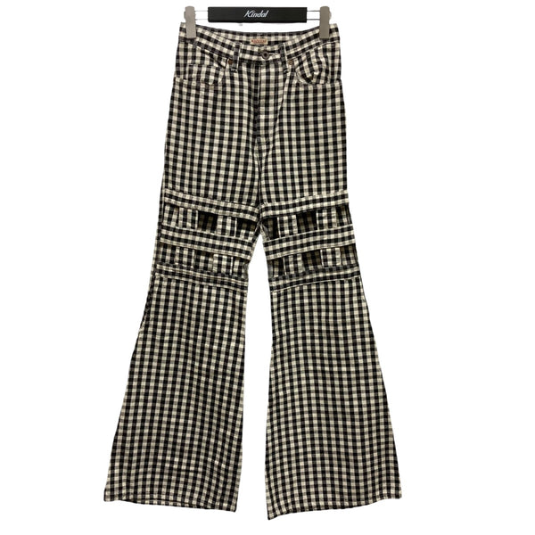 KAPITAL(キャピタル) Canvas Gingham Check 5P Wind Pen Flare Pants