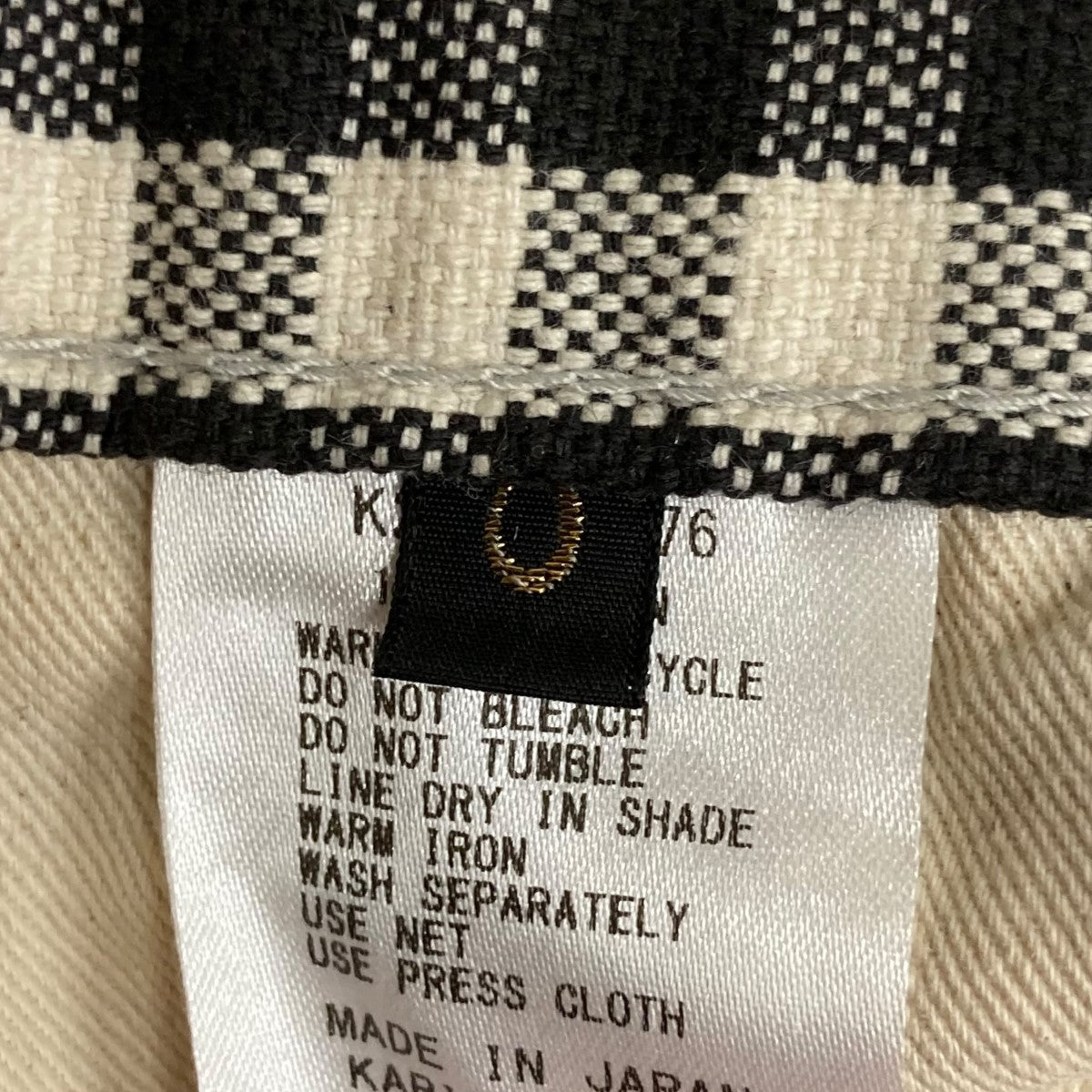 KAPITAL Canvas Gingham Check 5P Wind Pen Flare Pantsギンガムチェック5PパンツK2204LP076 古着・中古-6枚目のアイテム画像