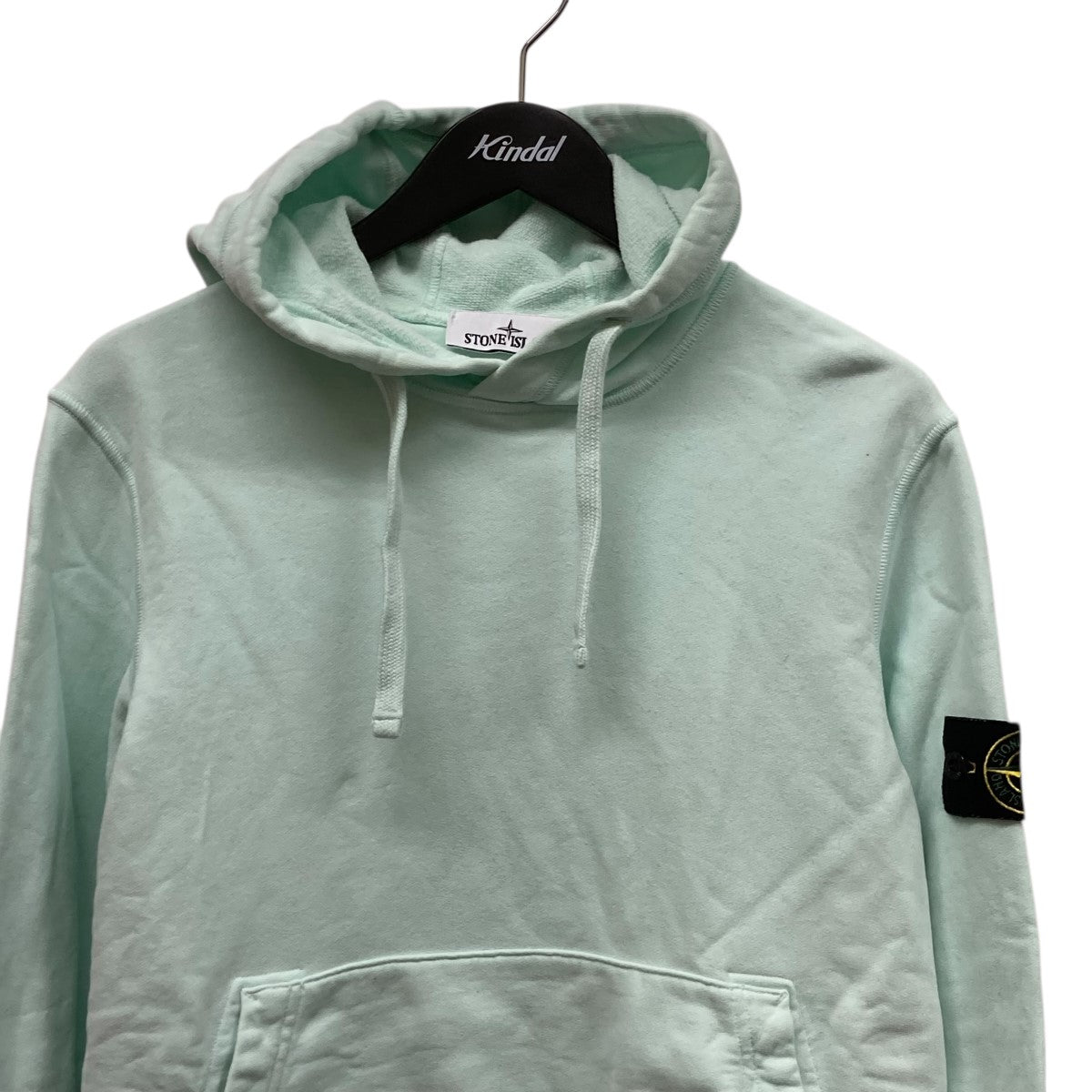 5895【QR確認済・美品】ストーンアイランド‪☆刺繍ロゴ入りパーカー グリーン STONE ISLAND(ストーンアイランド) パッチパーカー771564120 771564120