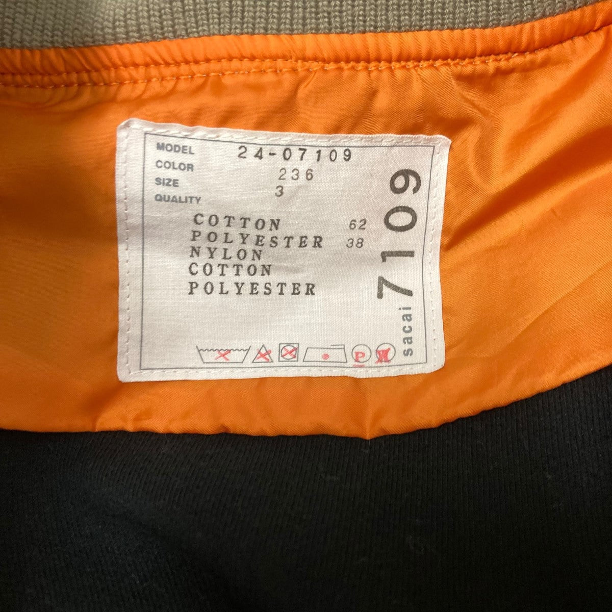 切替スポンジジャケット24-07109 Sponge Sweat Blouson