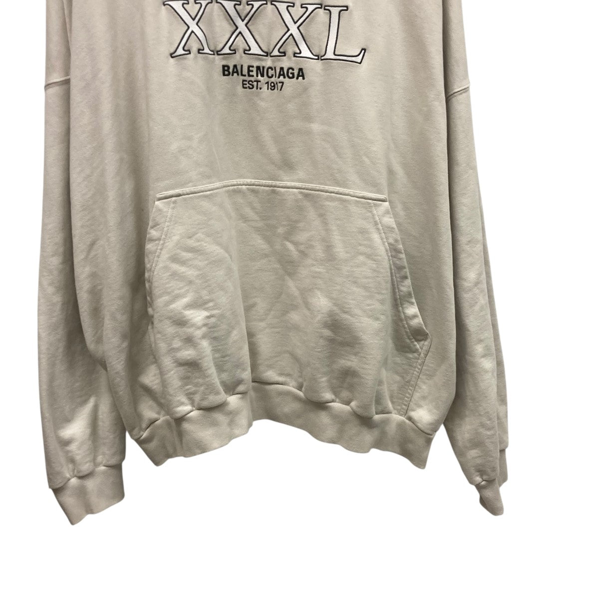 BALENCIAGA 22AWXXXL Hoodie Large FitXXXLフロントロゴパーカー713677 TNVD9 古着・中古-4枚目のアイテム画像