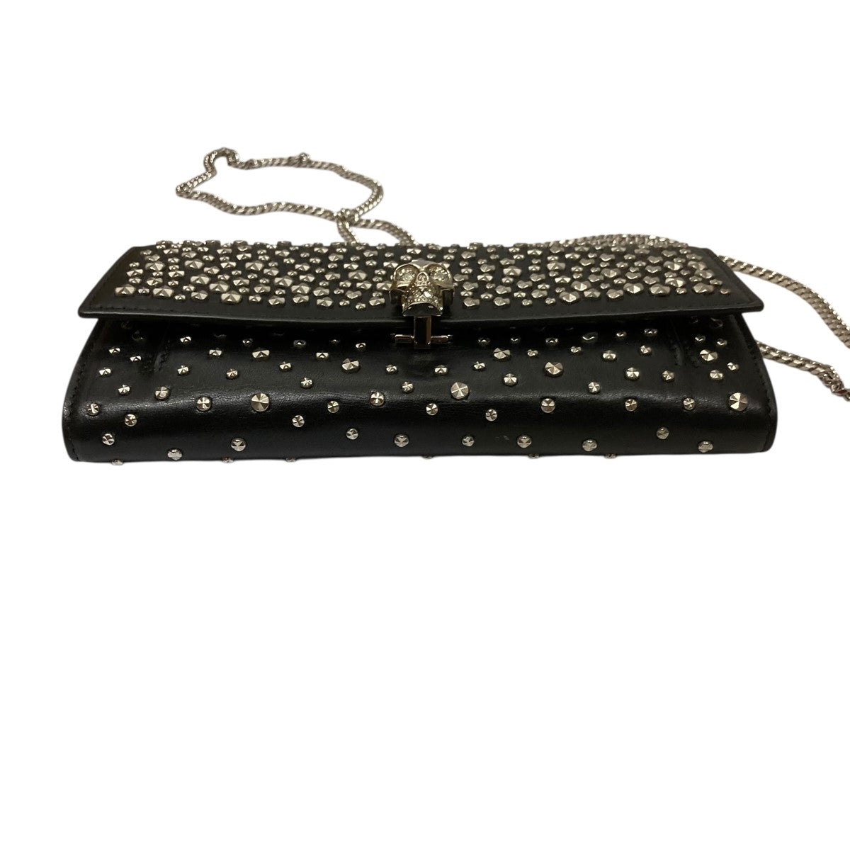 ALEXANDER McQUEEN スカルスタッズチェーンウォレット 古着・中古-4枚目のアイテム画像