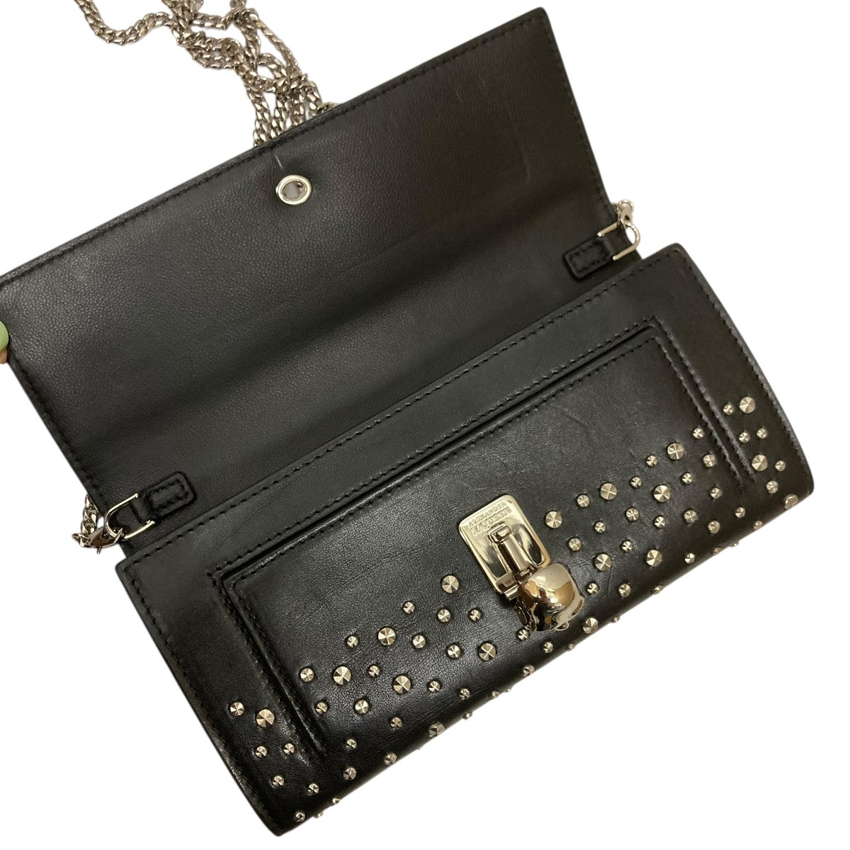 ALEXANDER McQUEEN スカルスタッズチェーンウォレット 古着・中古-5枚目のアイテム画像