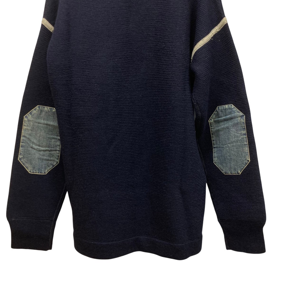 メゾンマルジェラ　Margiela 10 エルボーパッチ　カーディガン　ボーダー メゾンマルジェラ Margiela 10 エルボーパッチ カーディガン ボーダー