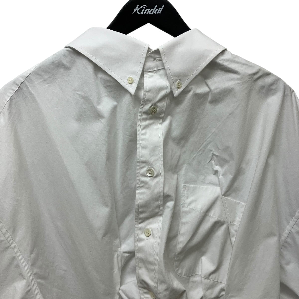Maison Margiela ギャザーコットンハーフスリーブシャツS29DL0217 M35014 古着・中古-3枚目のアイテム画像