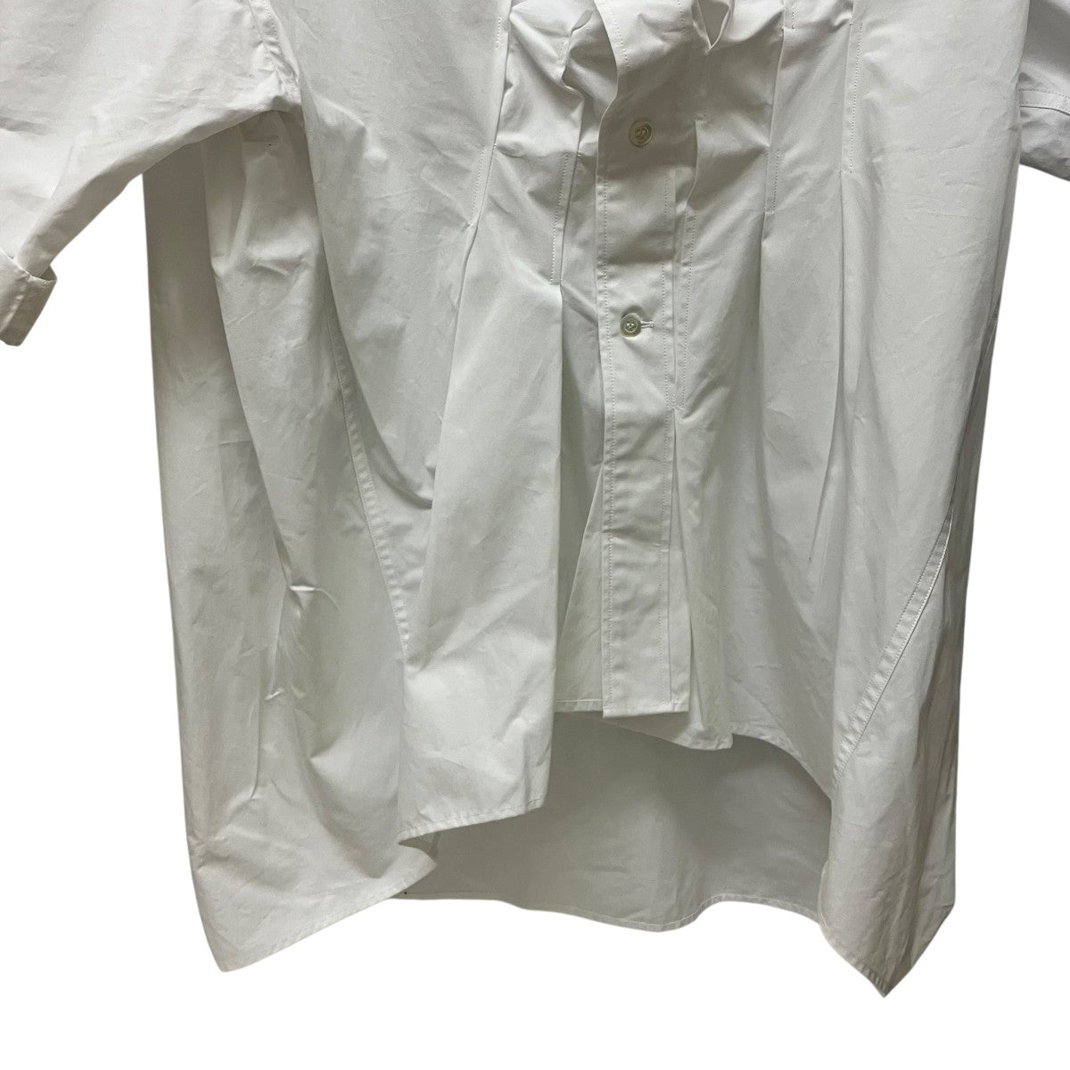 Maison Margiela ギャザーコットンハーフスリーブシャツS29DL0217 M35014 古着・中古-4枚目のアイテム画像