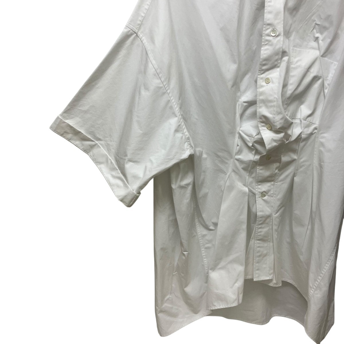 Maison Margiela ギャザーコットンハーフスリーブシャツS29DL0217 M35014 古着・中古-5枚目のアイテム画像