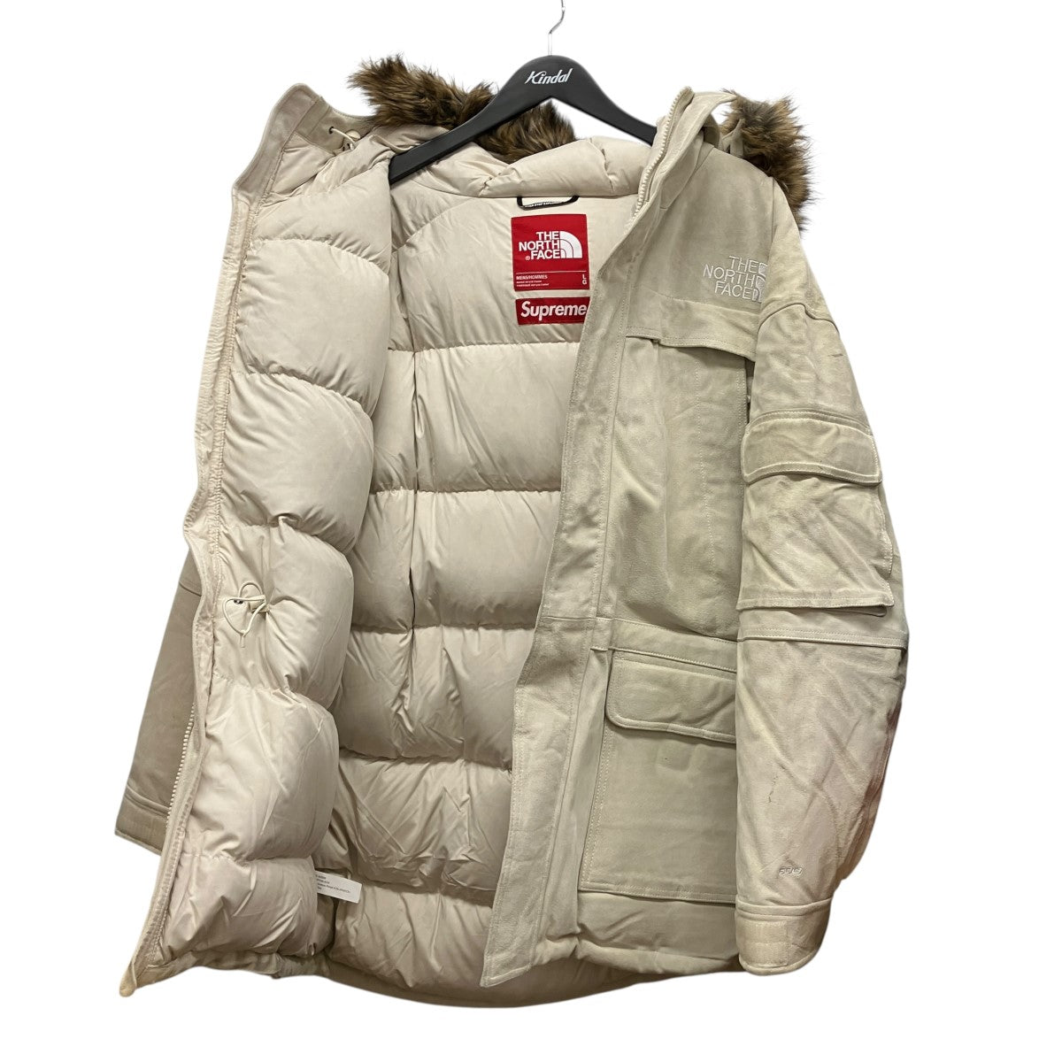 THE NORTH FACE×Supreme 23AWスエードレザーダウンジャケットNF0A876C 古着・中古-3枚目のアイテム画像