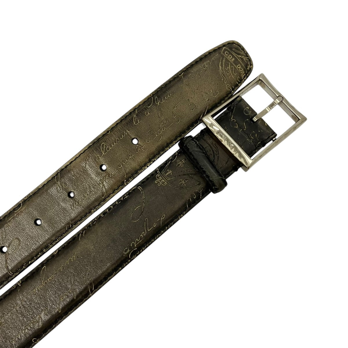 Berluti(ベルルッティ) カリグラフィレザーベルト ブラック サイズ 85