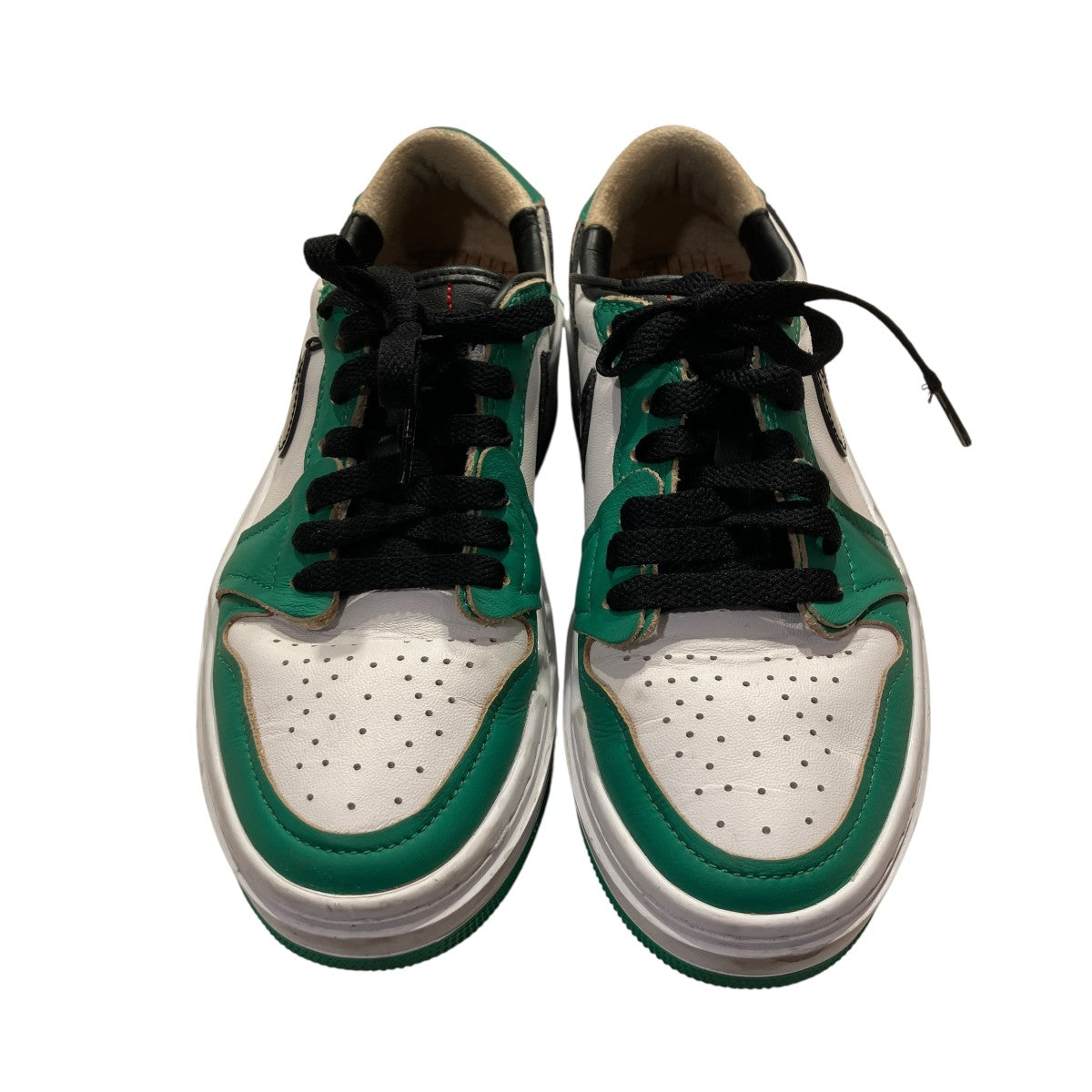 NIKE Women’s Air Jordan 1 Low Elevate Lucky Green厚底スニーカーDQ8394-301 古着・中古-2枚目のアイテム画像