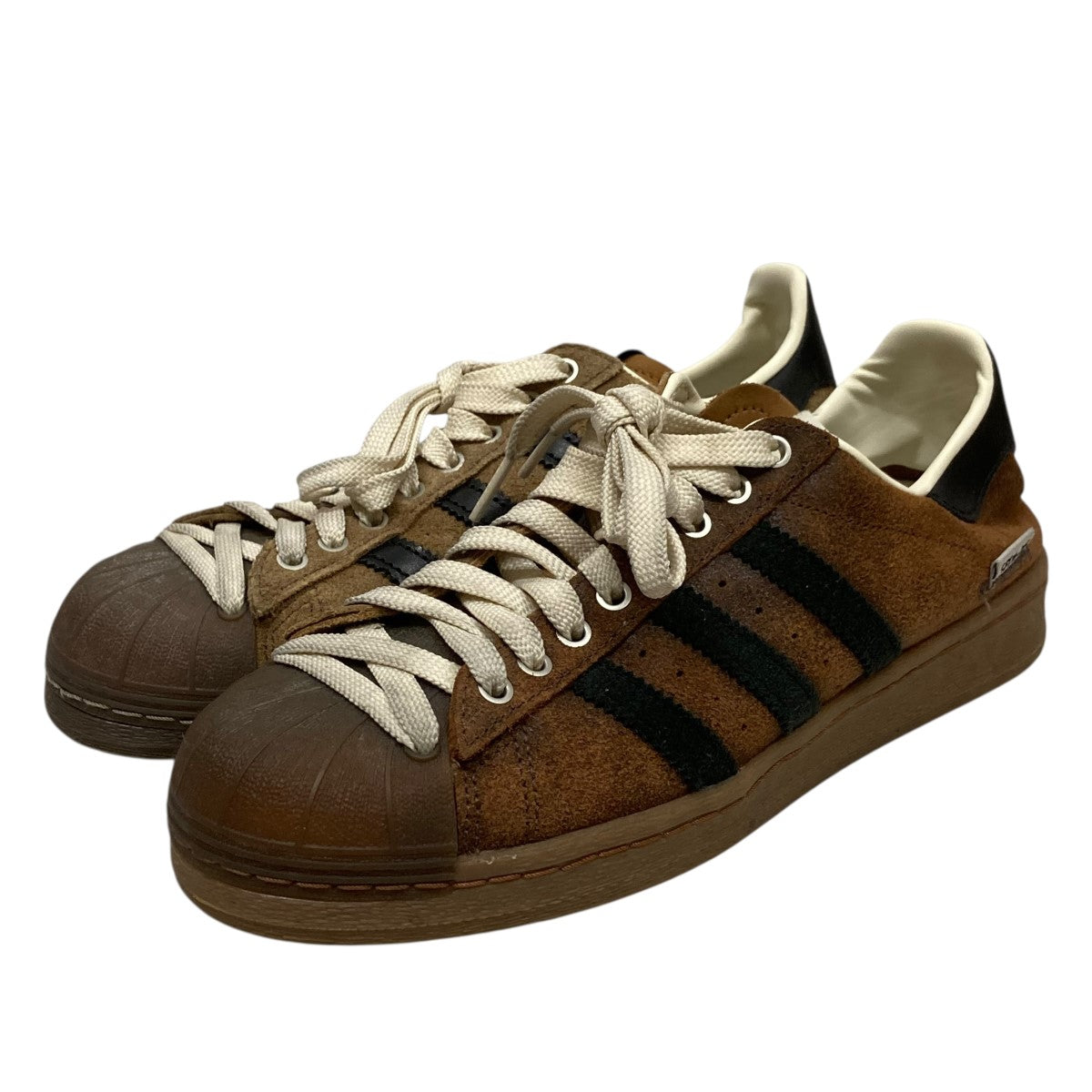 adidas SUPERSTAR 82 SFTM SUPPLIER COLOR CORE BLACK CREAM WHITEUSED加工ローカットスニーカーJR8043