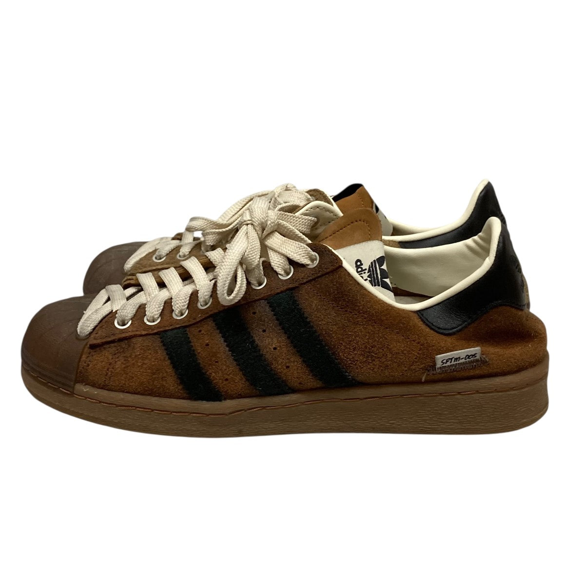 adidas SUPERSTAR 82 SFTM SUPPLIER COLOR CORE BLACK CREAM WHITEUSED加工ローカットスニーカーJR8043