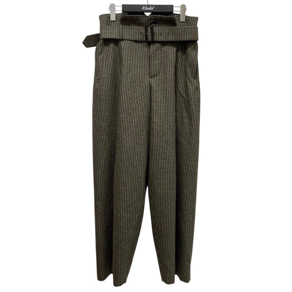 25AWチェックパンツ25FW-REPT-282-J RERACS BELTED PARADE PANTS