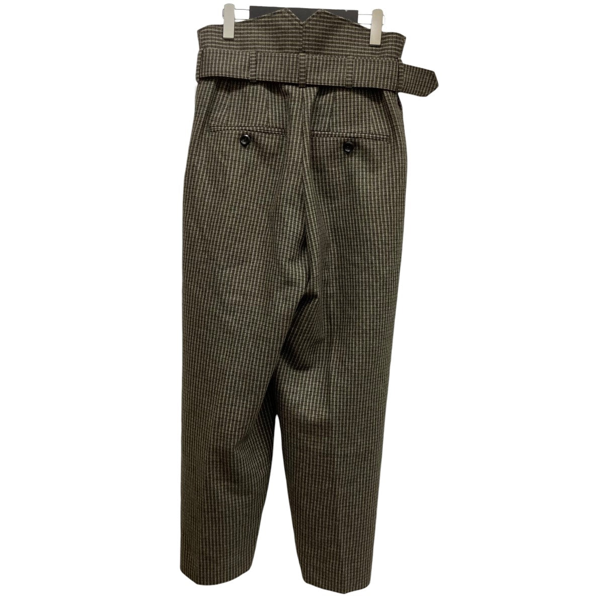 25AWチェックパンツ25FW-REPT-282-J RERACS BELTED PARADE PANTS