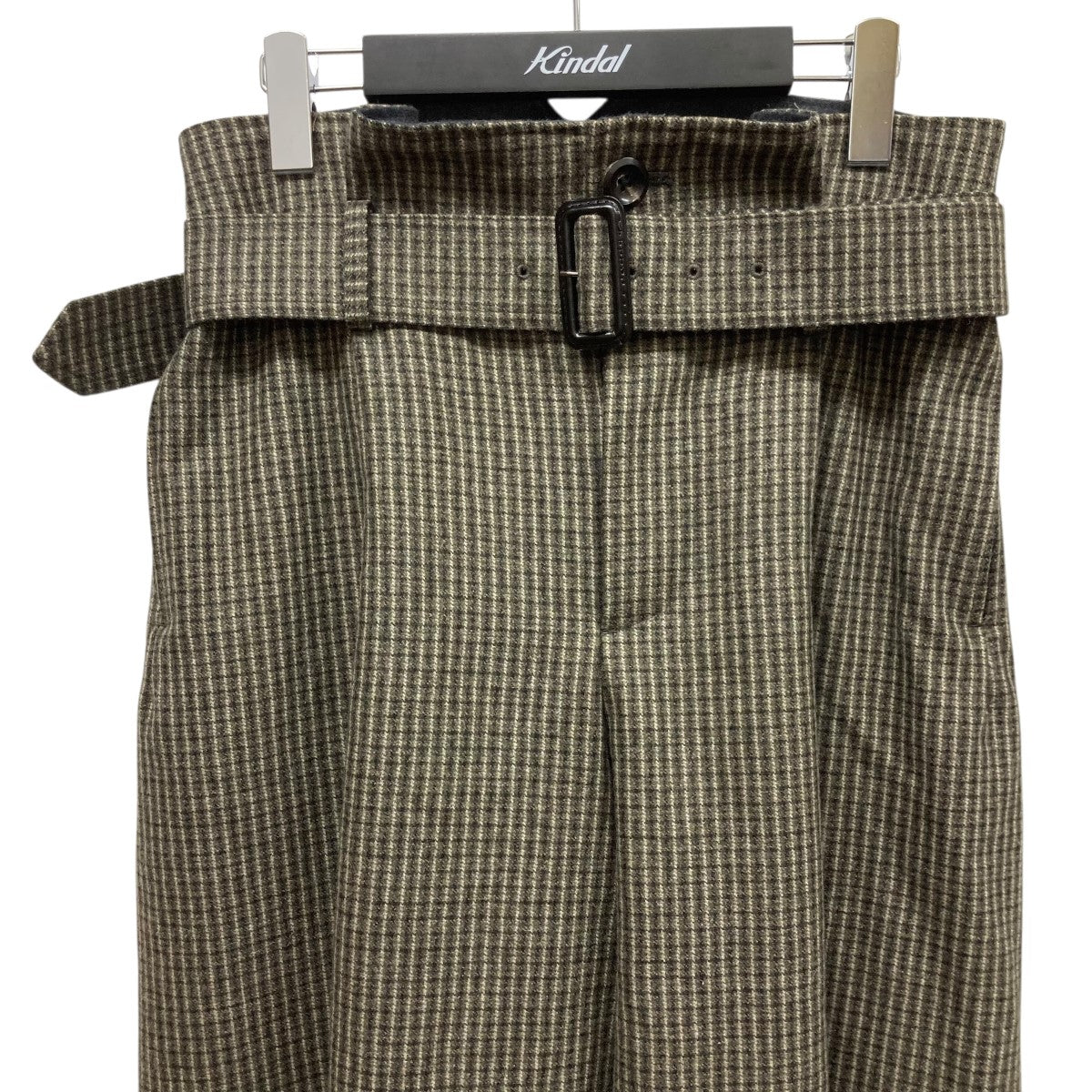 25AWチェックパンツ25FW-REPT-282-J RERACS BELTED PARADE PANTS