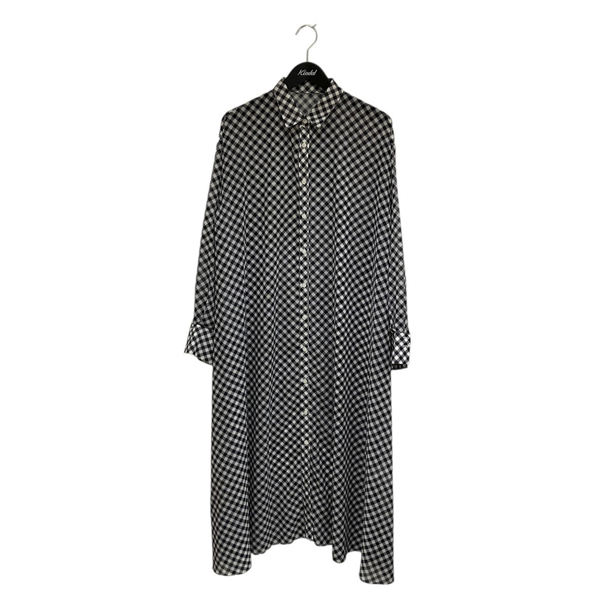 AMERI GINGHAM CHECK SHIRT DRESSギンガムチェックシースルーシャツワンピース01210550730 古着・中古-1枚目のアイテム画像
