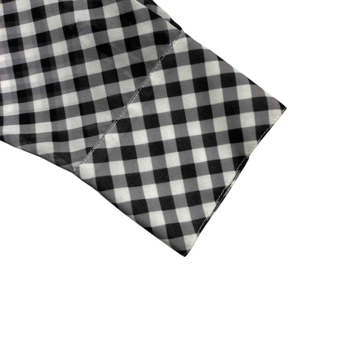 AMERI GINGHAM CHECK SHIRT DRESSギンガムチェックシースルーシャツワンピース01210550730 古着・中古-4枚目のアイテム画像