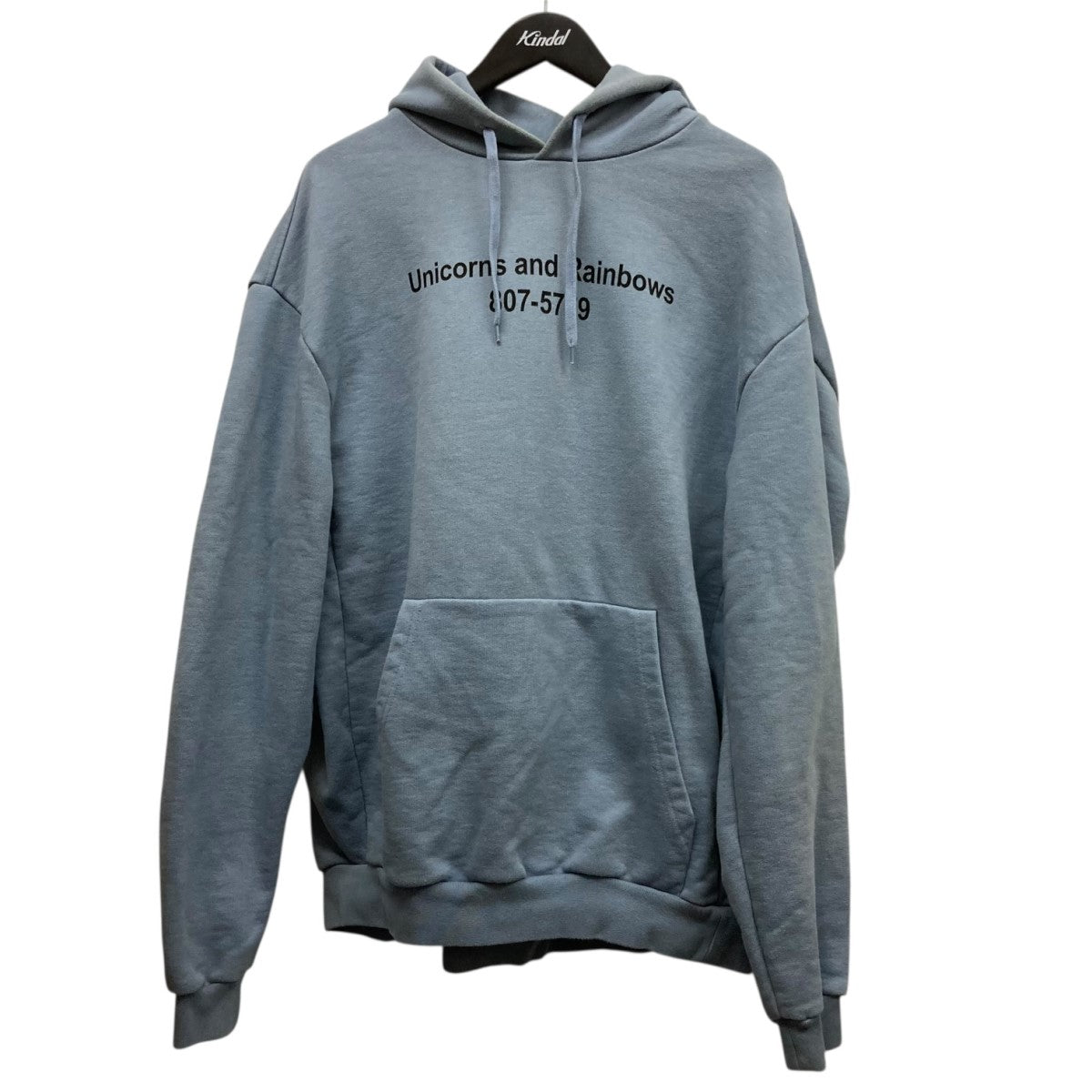 VETEMENTS 18SSRainbows Unicorn HoodedユニコーンプリントフーデッドパーカーWSS18TR28 古着・中古-1枚目のアイテム画像