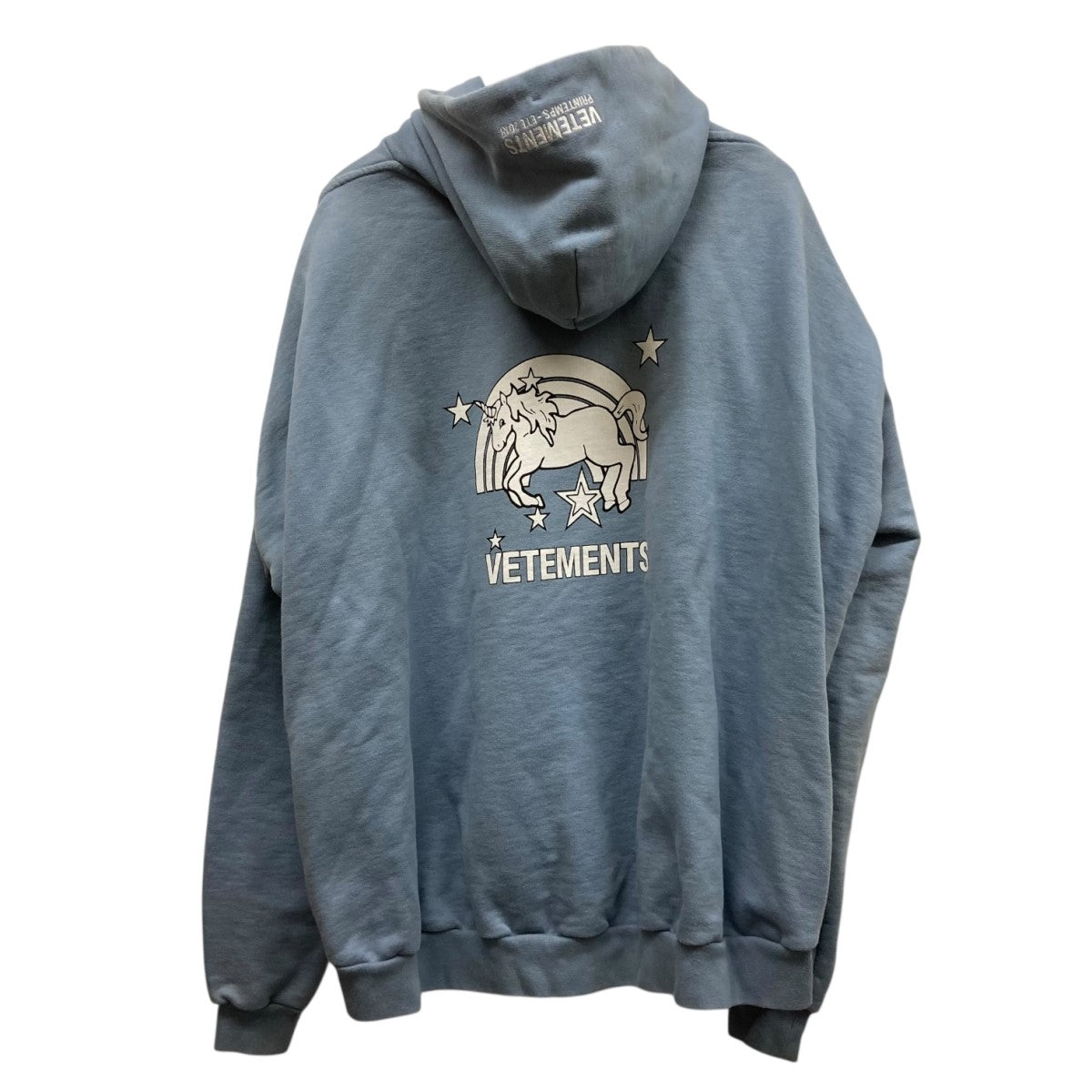 VETEMENTS 18SSRainbows Unicorn HoodedユニコーンプリントフーデッドパーカーWSS18TR28 古着・中古-2枚目のアイテム画像