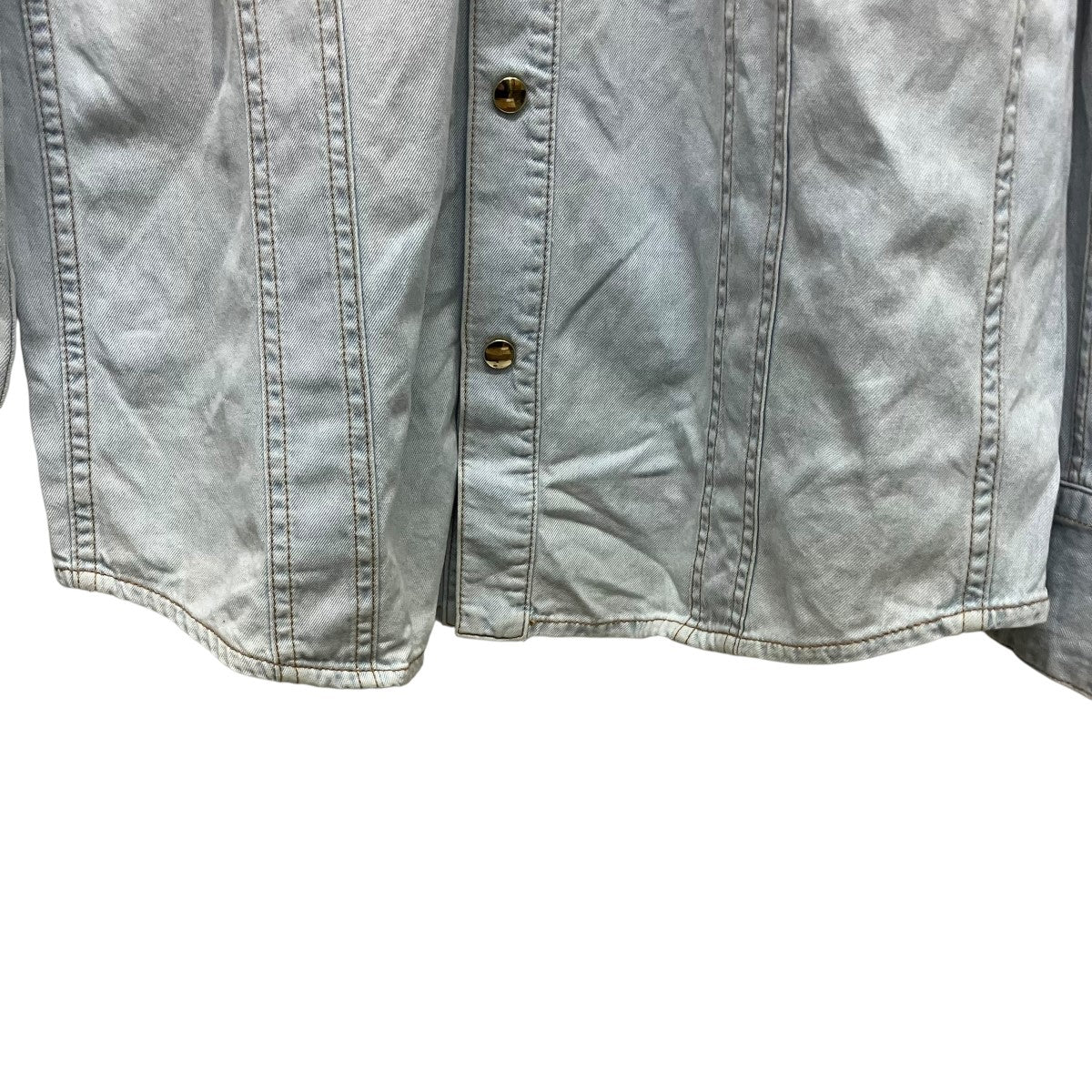 BALMAIN デニムバンドカラーシャツ 古着・中古-4枚目のアイテム画像