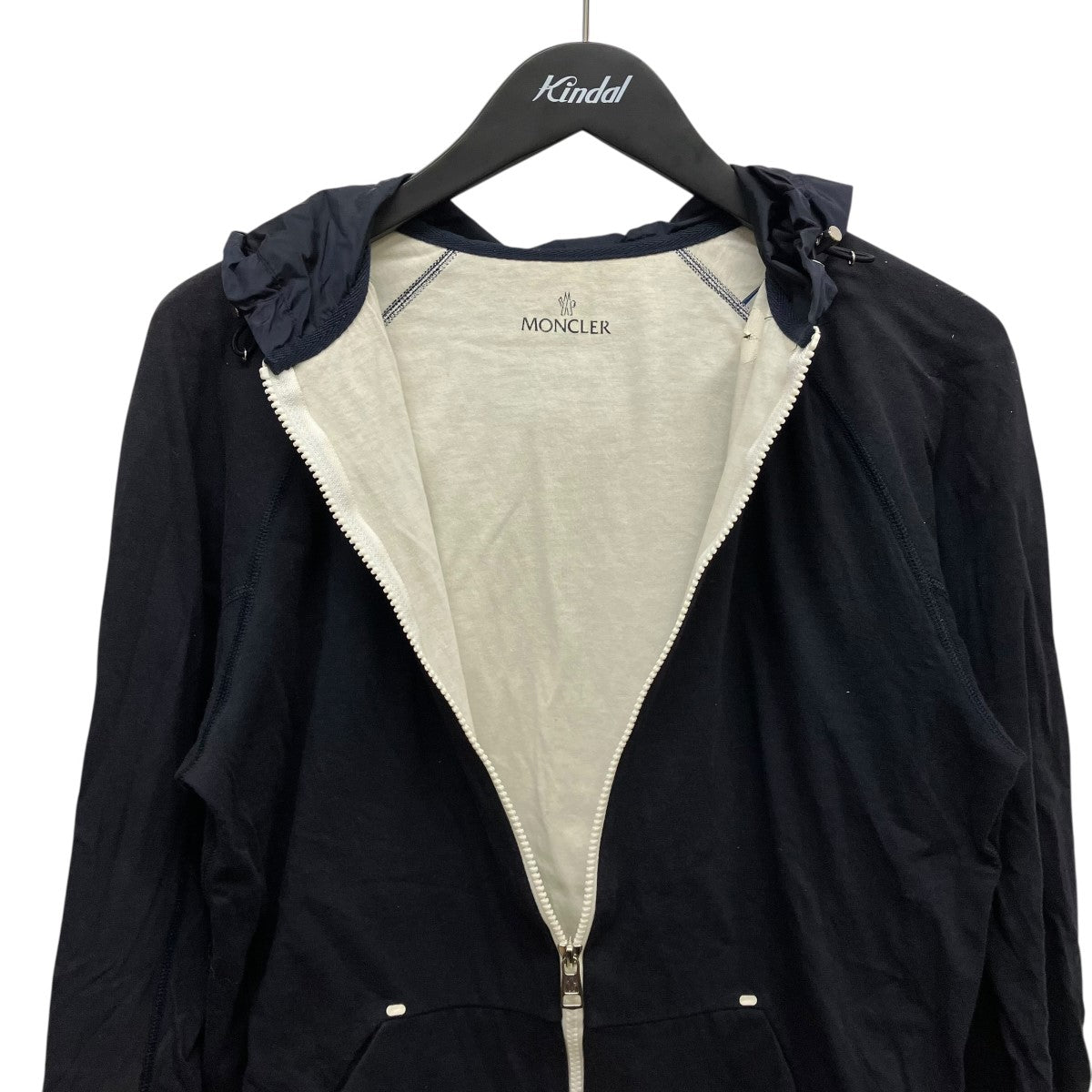 MONCLER ナイロン切り替えフーデットパーカー 古着・中古-3枚目のアイテム画像