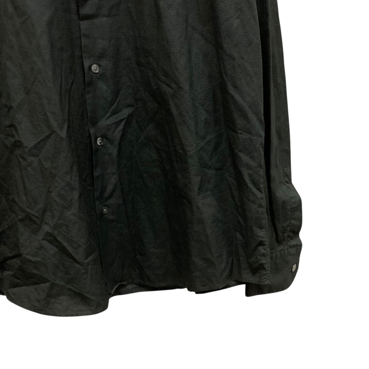 エルメス　黒　セリエボタン　コットン　シャツ 美品 エルメス HERMES シャツ 23SS ロングスリーブ 長袖 セリエボタン