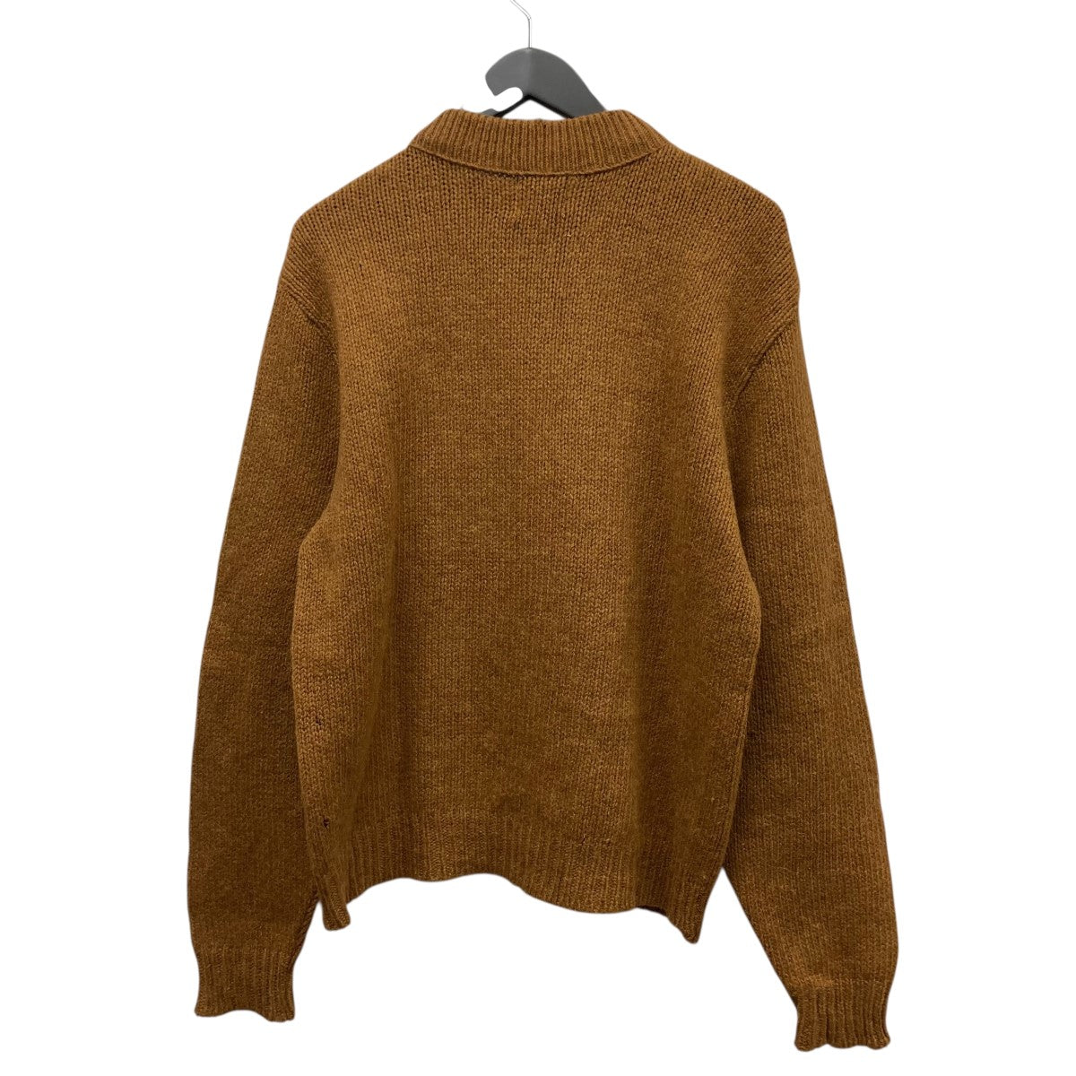 WICKBURY スウェード切り替えニット 古着・中古-2枚目のアイテム画像