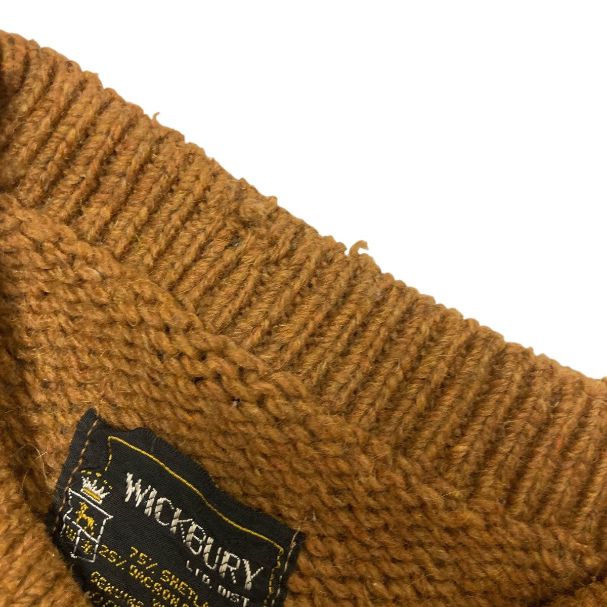 WICKBURY スウェード切り替えニット 古着・中古-7枚目のアイテム画像