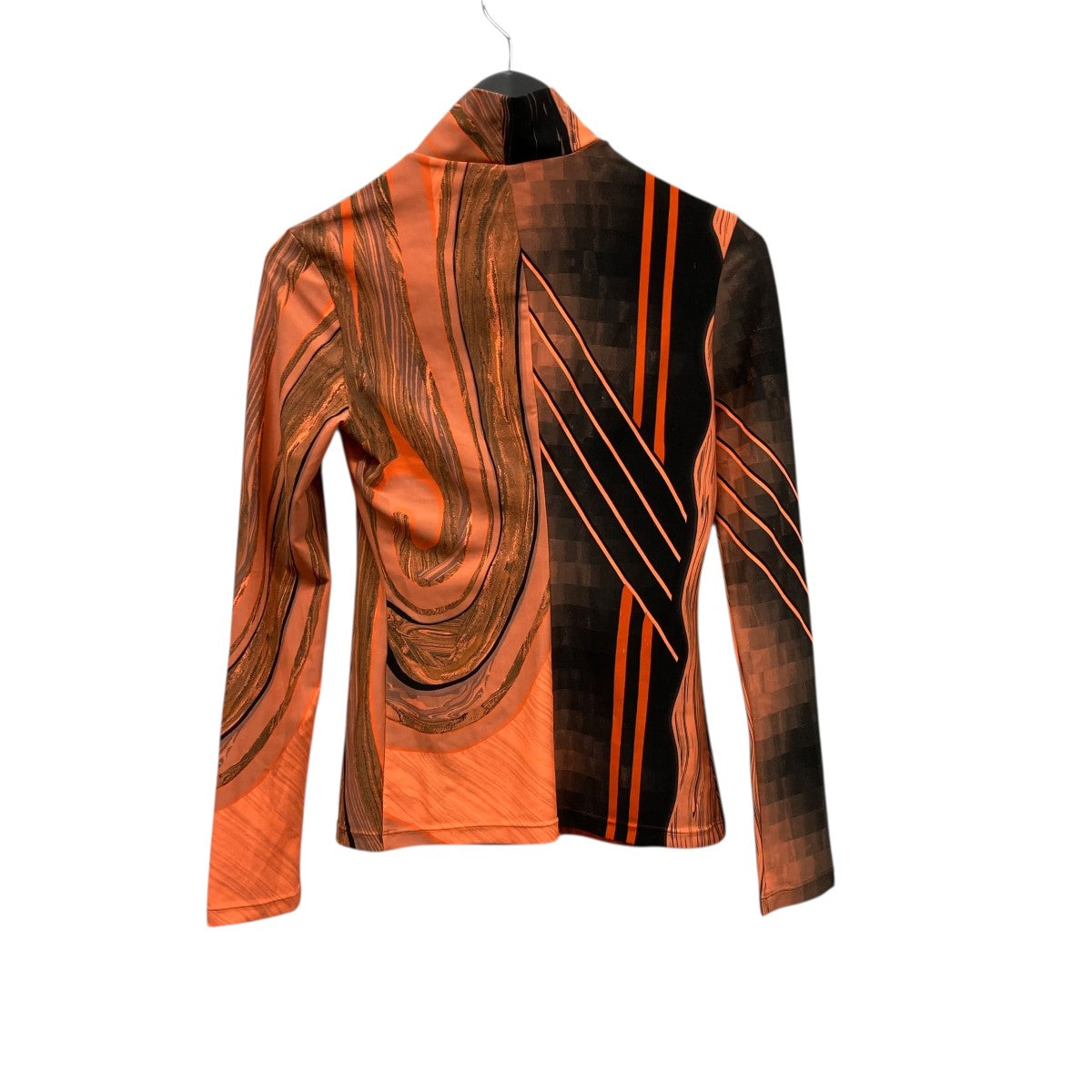 mame kurogouchi Marble Print Jersey TopマーブルプリントハイネックカットソーMM21FW-JS0050R 古着・中古-2枚目のアイテム画像