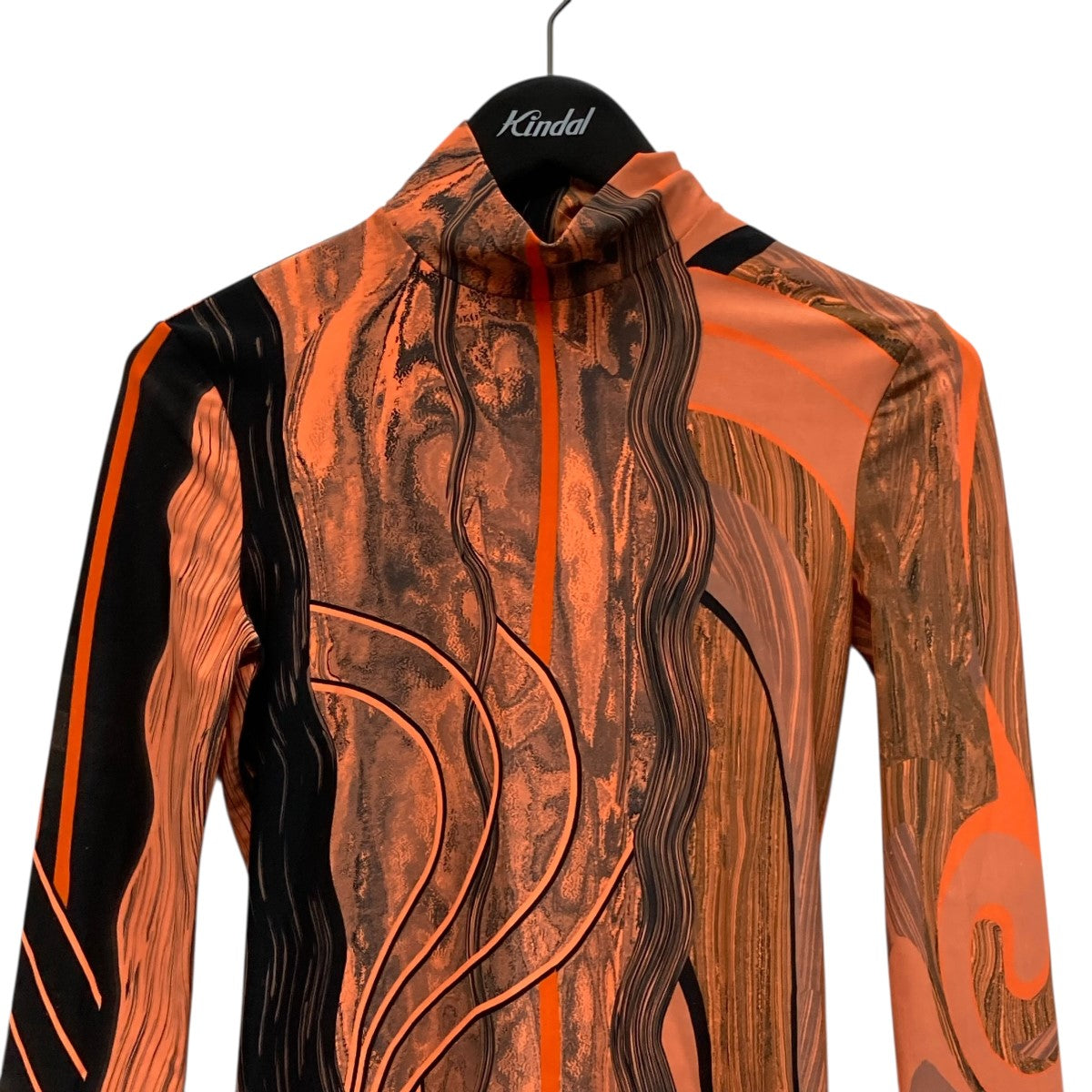 mame kurogouchi Marble Print Jersey TopマーブルプリントハイネックカットソーMM21FW-JS0050R 古着・中古-3枚目のアイテム画像
