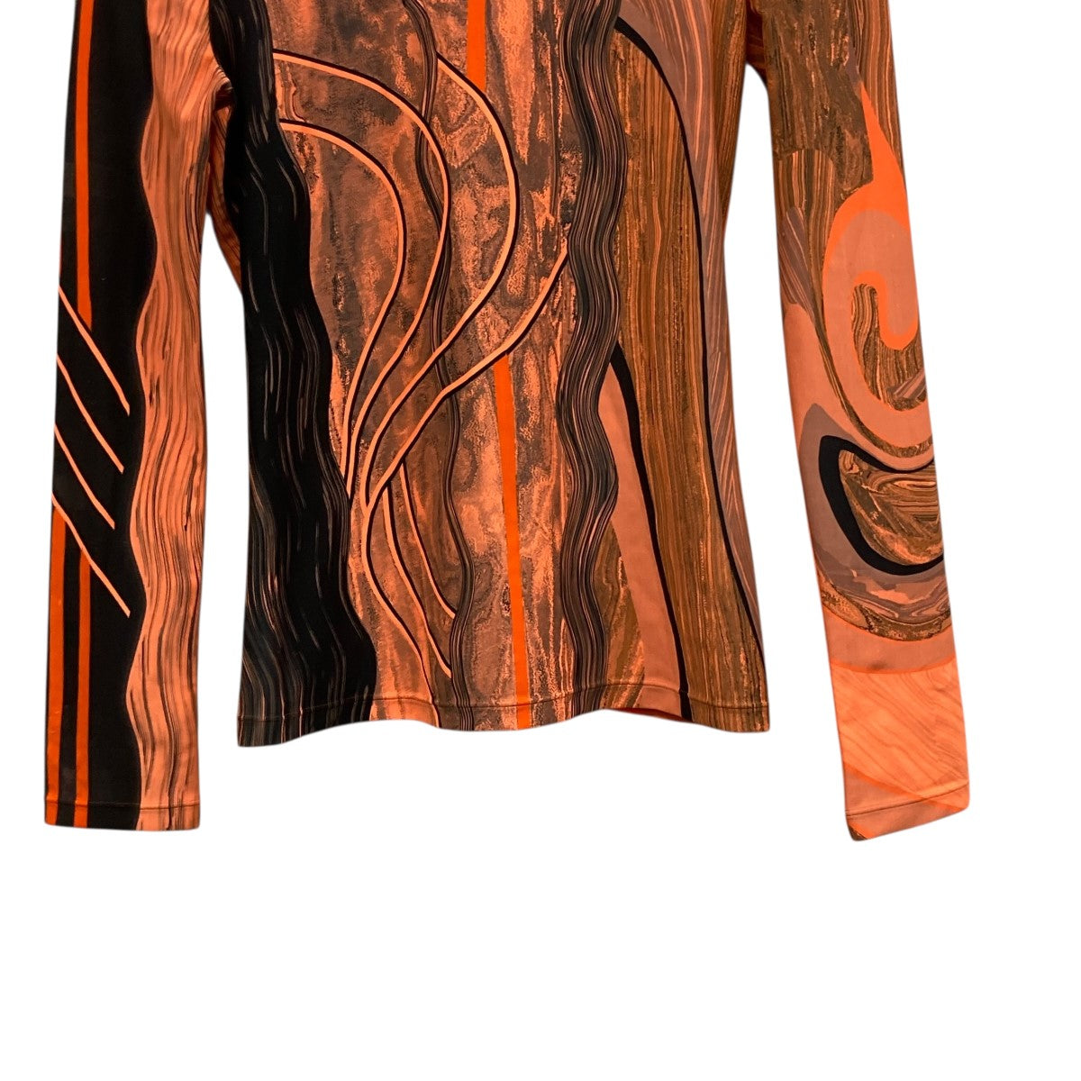 mame kurogouchi Marble Print Jersey TopマーブルプリントハイネックカットソーMM21FW-JS0050R 古着・中古-4枚目のアイテム画像