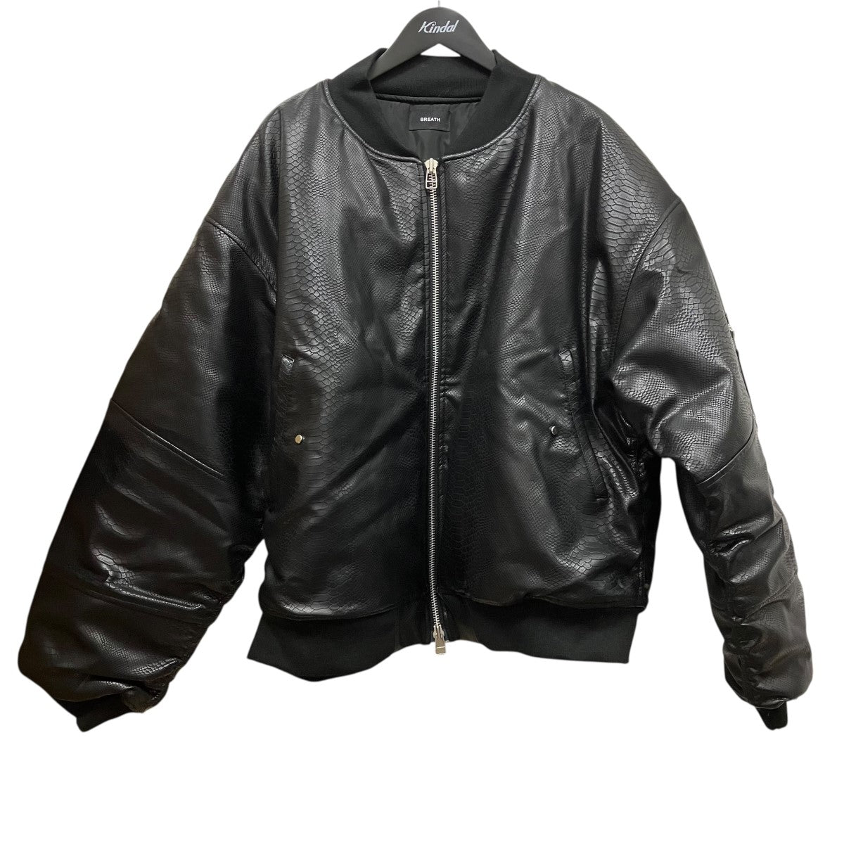 フェイクレザージャケットBR25AW-00027 FAUX CROCODILE BOMBER JACKET