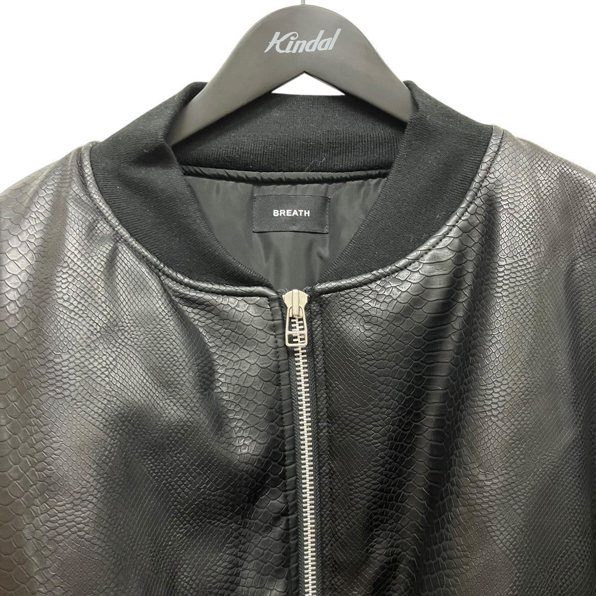 BREATH フェイクレザージャケットBR25AW-00027 FAUX CROCODILE BOMBER JACKET 古着・中古-3枚目のアイテム画像