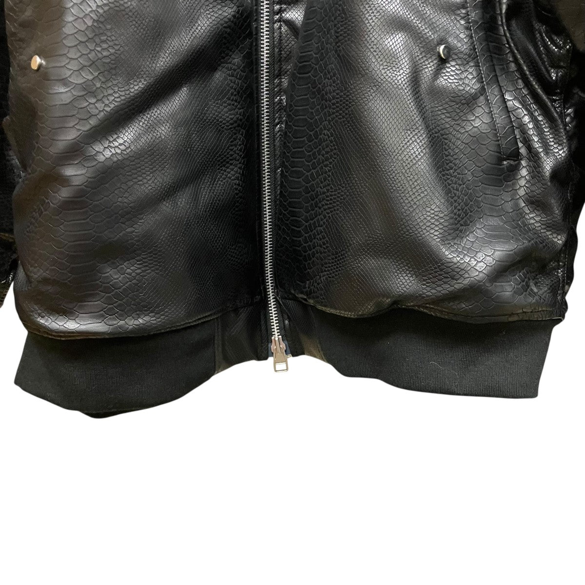 BREATH フェイクレザージャケットBR25AW-00027 FAUX CROCODILE BOMBER JACKET 古着・中古-4枚目のアイテム画像