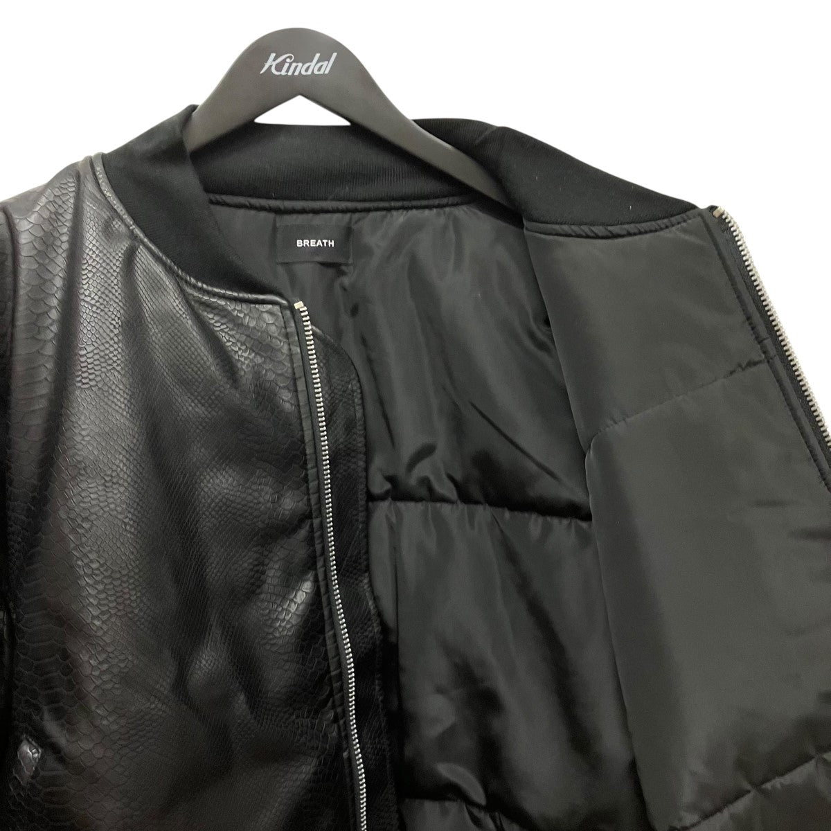 BREATH フェイクレザージャケットBR25AW-00027 FAUX CROCODILE BOMBER JACKET 古着・中古-6枚目のアイテム画像
