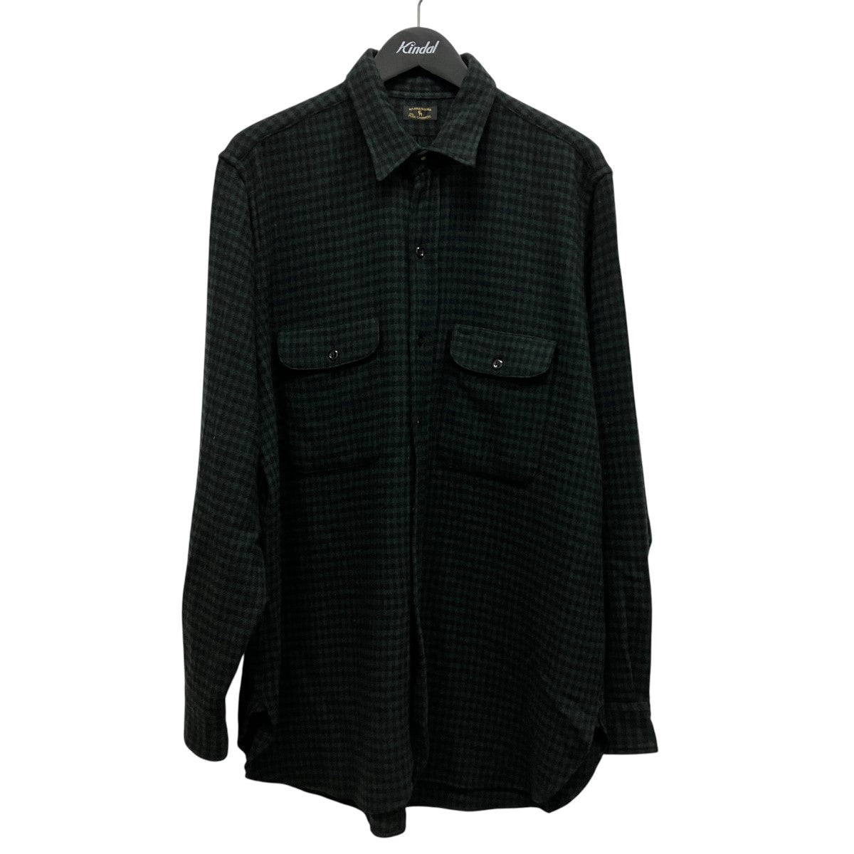 CASHMERE GINGHAM WORK SHIRTカシミヤギンガムチェックシャツMTMU2303-0605B